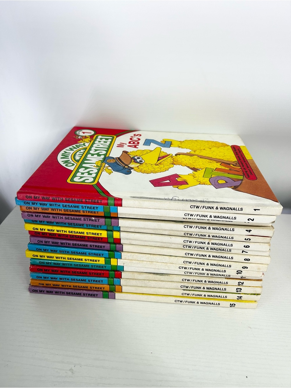 Vintage On My Way With Sesame Street Books Volume 1-15 Complete Set 1989